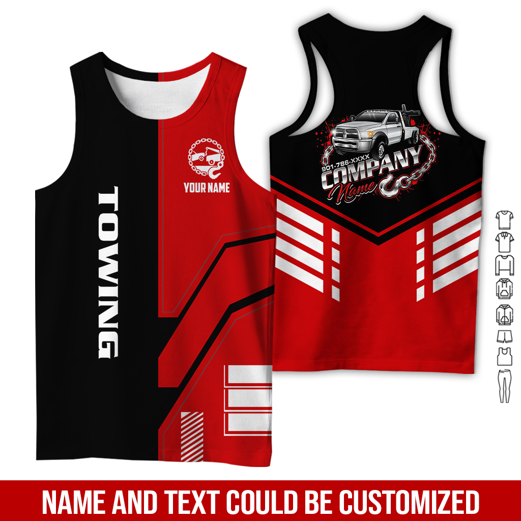 6179851-personalized-name-tow-truck-3d-all-over-printed-clothes-gl229-17.jpg Custom Tow Truck 3D Hoodie - photo 17