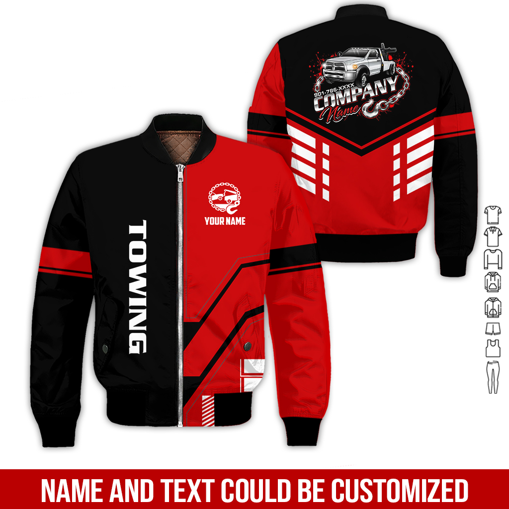 6179851-personalized-name-tow-truck-3d-all-over-printed-clothes-gl229-18.jpg Custom Tow Truck 3D Hoodie - photo 18