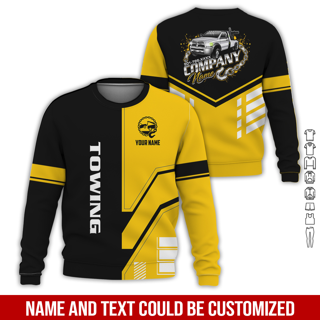 6179851-personalized-name-tow-truck-3d-all-over-printed-clothes-gl229-22.jpg Custom Tow Truck 3D Hoodie - photo 22