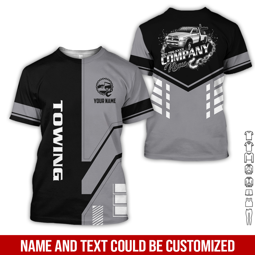 6179851-personalized-name-tow-truck-3d-all-over-printed-clothes-gl229-28.jpg Custom Tow Truck 3D Hoodie - photo 28
