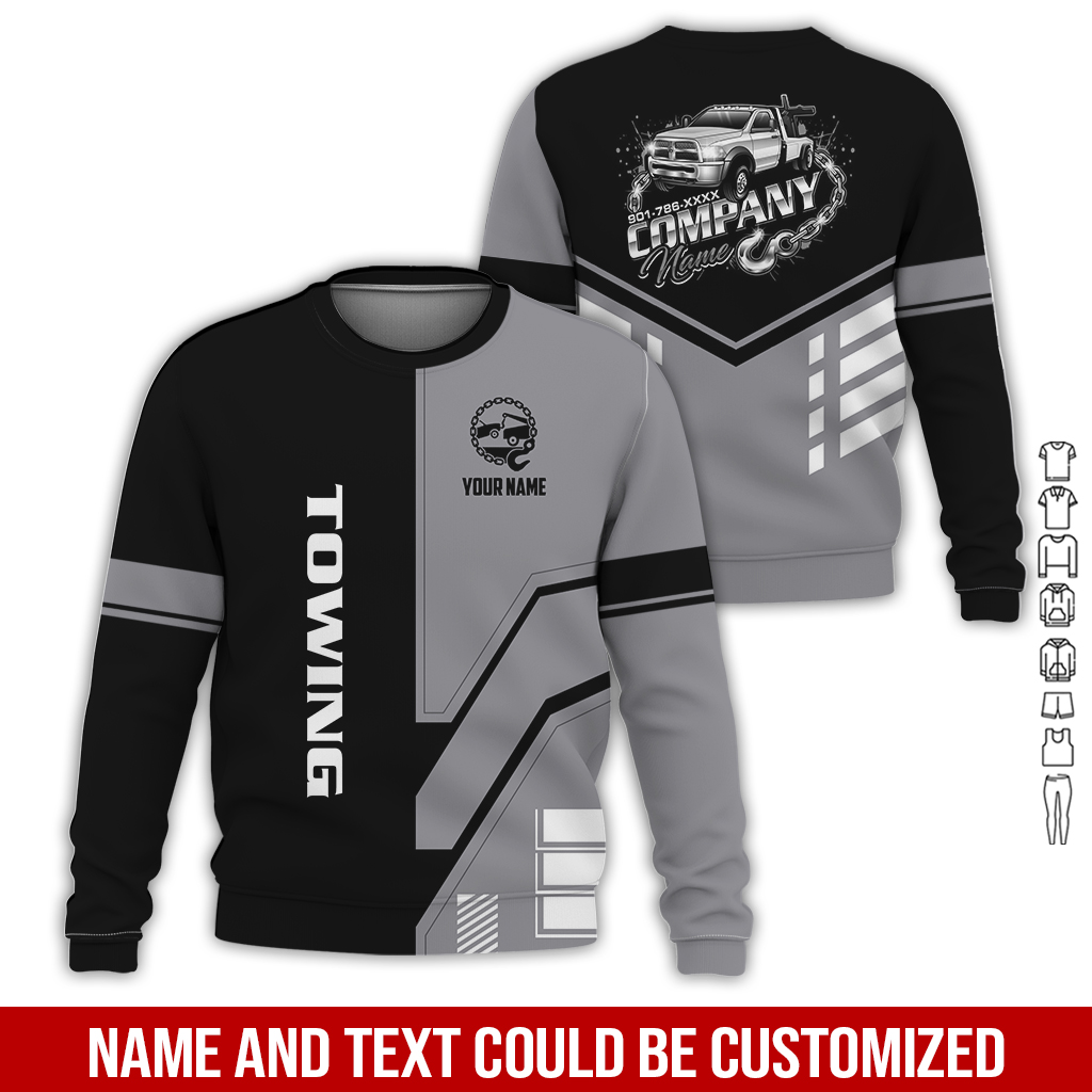 6179851-personalized-name-tow-truck-3d-all-over-printed-clothes-gl229-31.jpg Custom Tow Truck 3D Hoodie - photo 31