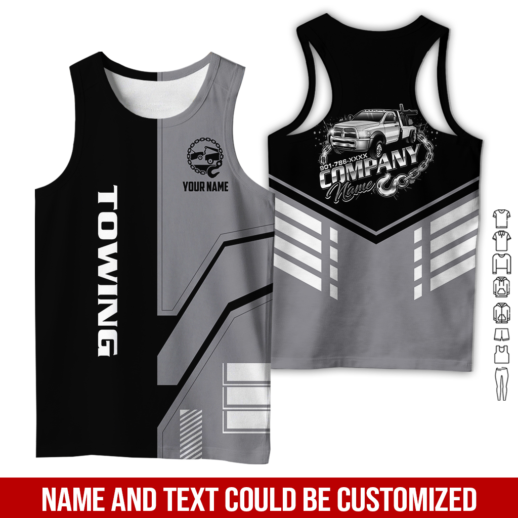 6179851-personalized-name-tow-truck-3d-all-over-printed-clothes-gl229-35.jpg Custom Tow Truck 3D Hoodie - photo 35