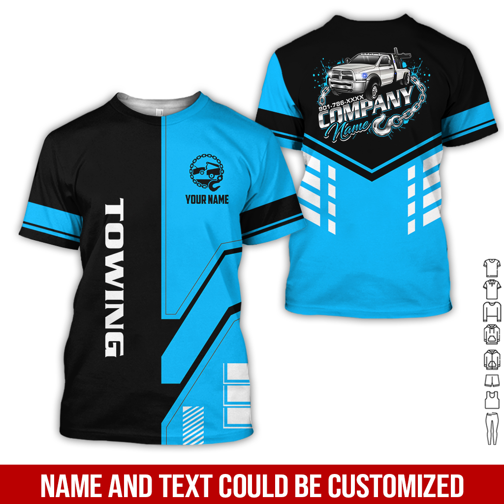 6179851-personalized-name-tow-truck-3d-all-over-printed-clothes-gl229-37.jpg Custom Tow Truck 3D Hoodie - photo 37