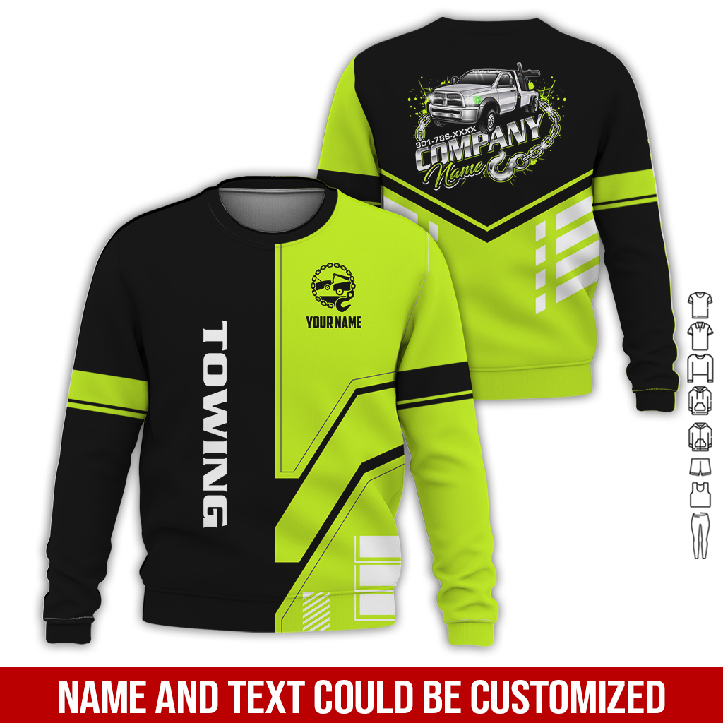 6179851-personalized-name-tow-truck-3d-all-over-printed-clothes-gl229-4.jpg Custom Tow Truck 3D Hoodie - photo 4