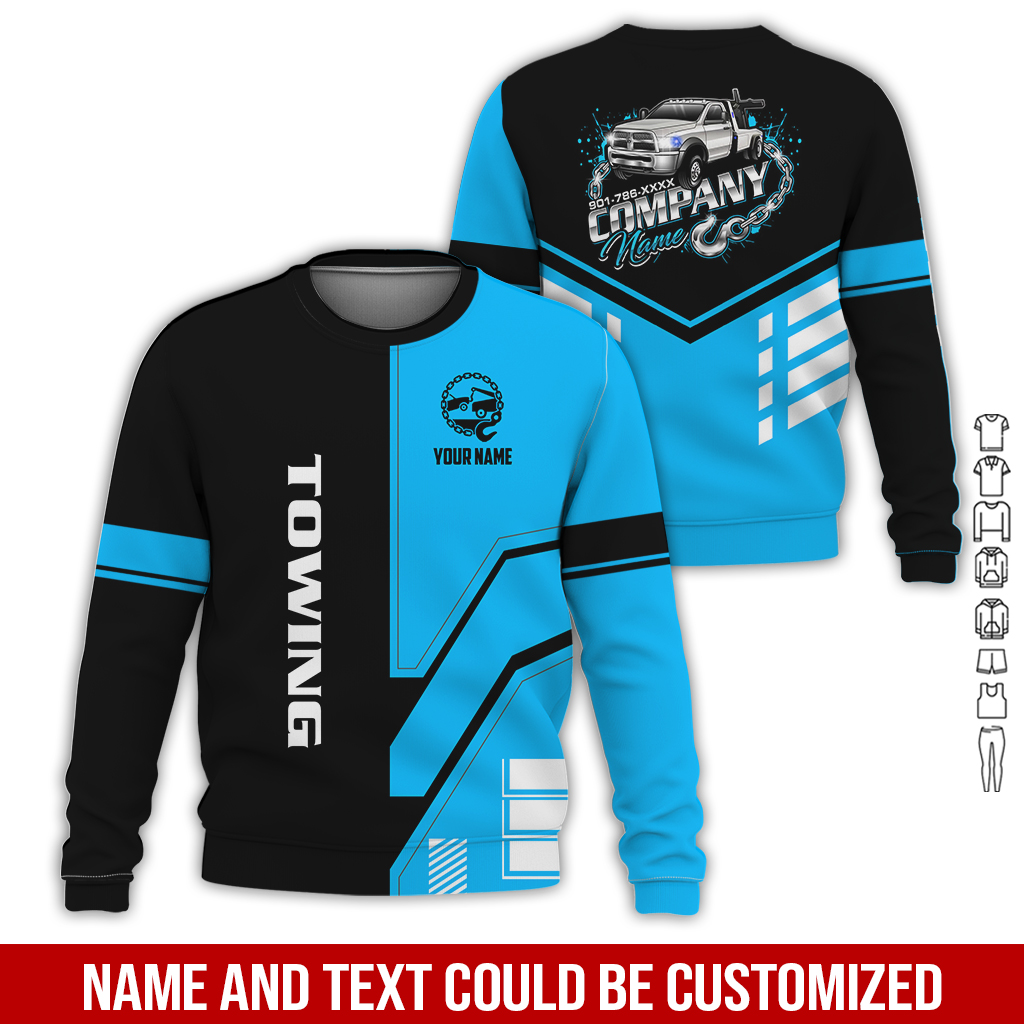 6179851-personalized-name-tow-truck-3d-all-over-printed-clothes-gl229-40.jpg Custom Tow Truck 3D Hoodie - photo 40