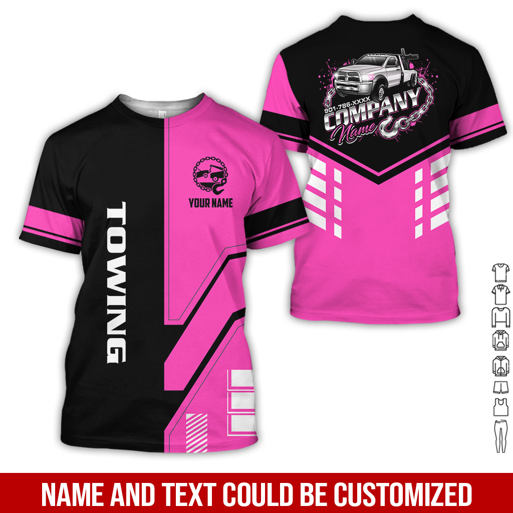 6179851-personalized-name-tow-truck-3d-all-over-printed-clothes-gl229-55.jpg Custom Tow Truck 3D Hoodie - photo 55