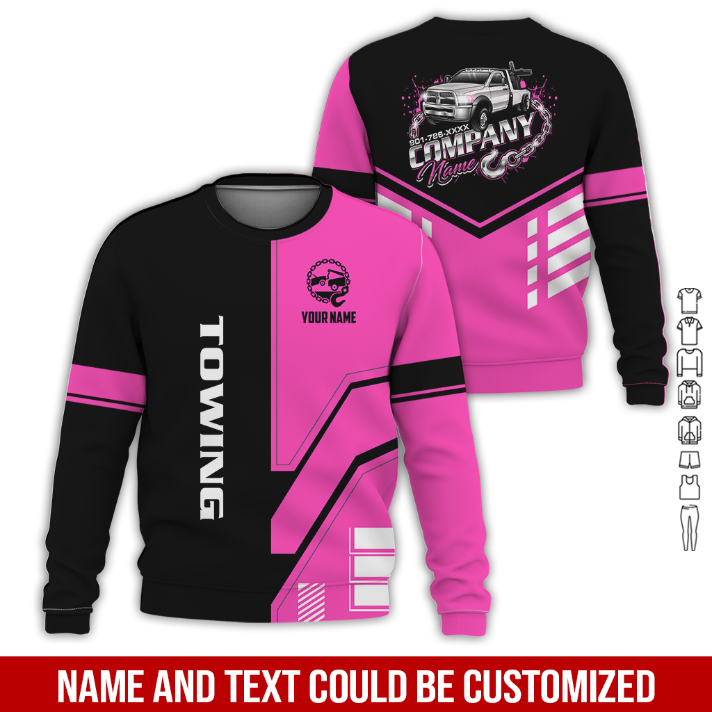 6179851-personalized-name-tow-truck-3d-all-over-printed-clothes-gl229-58.jpg Custom Tow Truck 3D Hoodie - photo 58