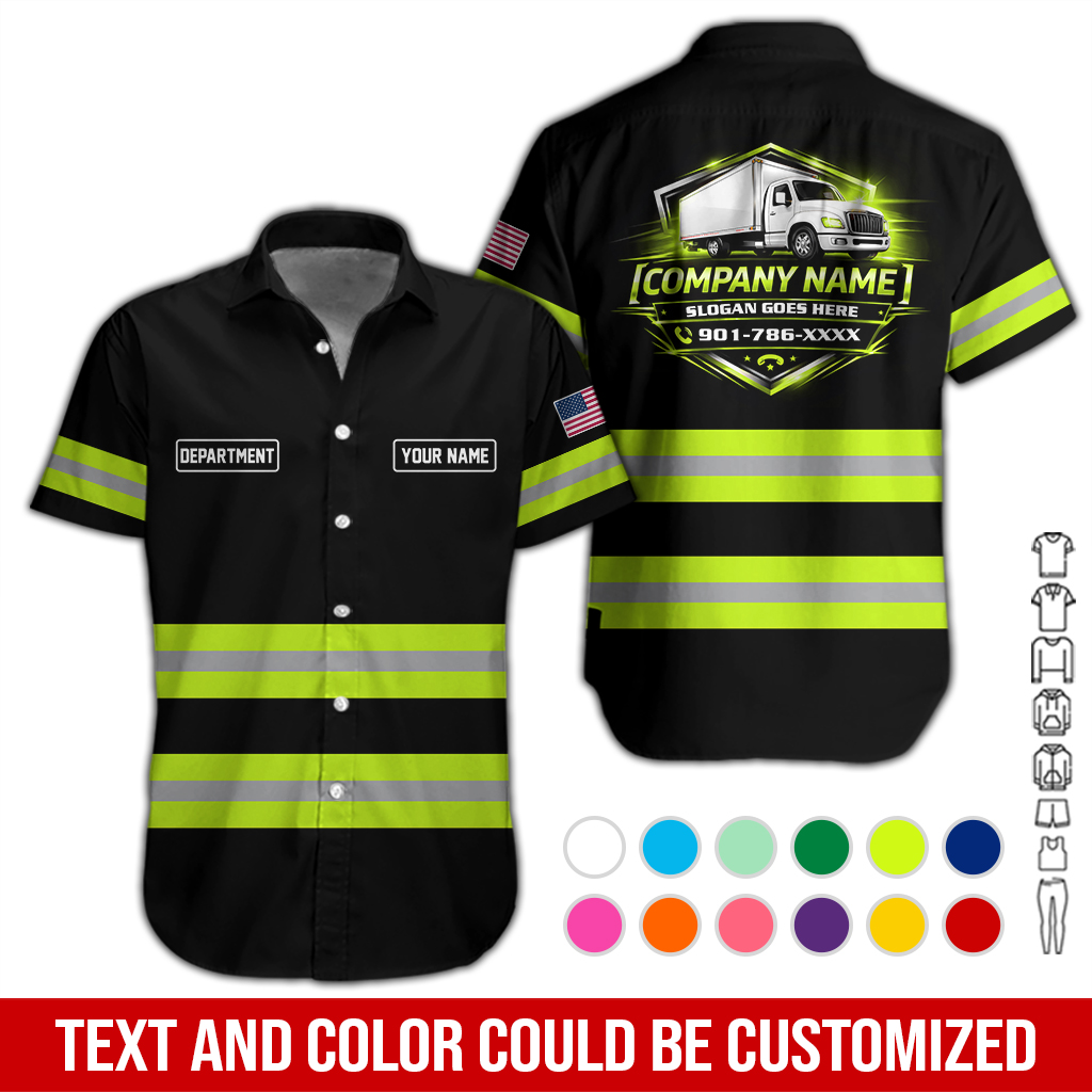 Hi-Vis Trucking Work Shirt – Custom Name & - photo 3