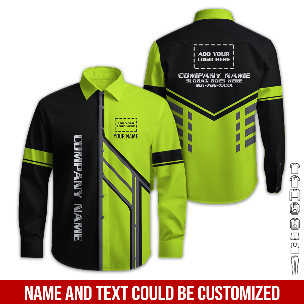 6186942-customized-company-brand-uniform-shirt-personalized-name-logo-colors-pc539-7.jpg Custom Company Brand Uniform Shirt – Custom Name, - photo 7