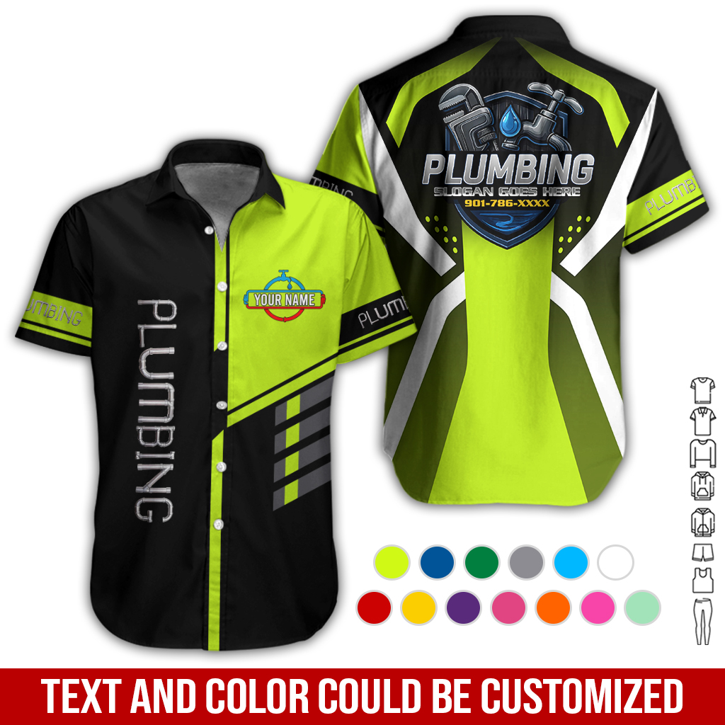 Custom Plumbing Work Shirt – Custom Name, Logo - photo 3