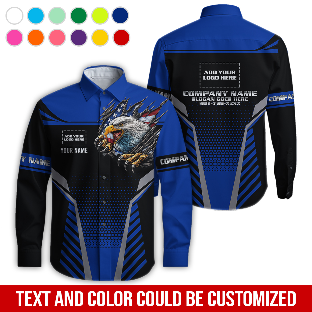 6203408-custom-company-brand-uniform-shirt-personalized-name-logo-colors-da116-111.jpg Custom Company Brand Uniform Shirt – Custom Name, - photo 111