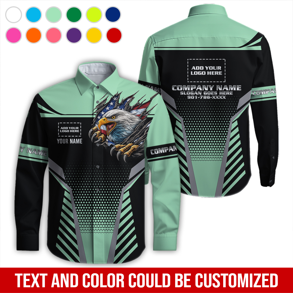 6203408-custom-company-brand-uniform-shirt-personalized-name-logo-colors-da116-124.jpg Custom Company Brand Uniform Shirt – Custom Name, - photo 124