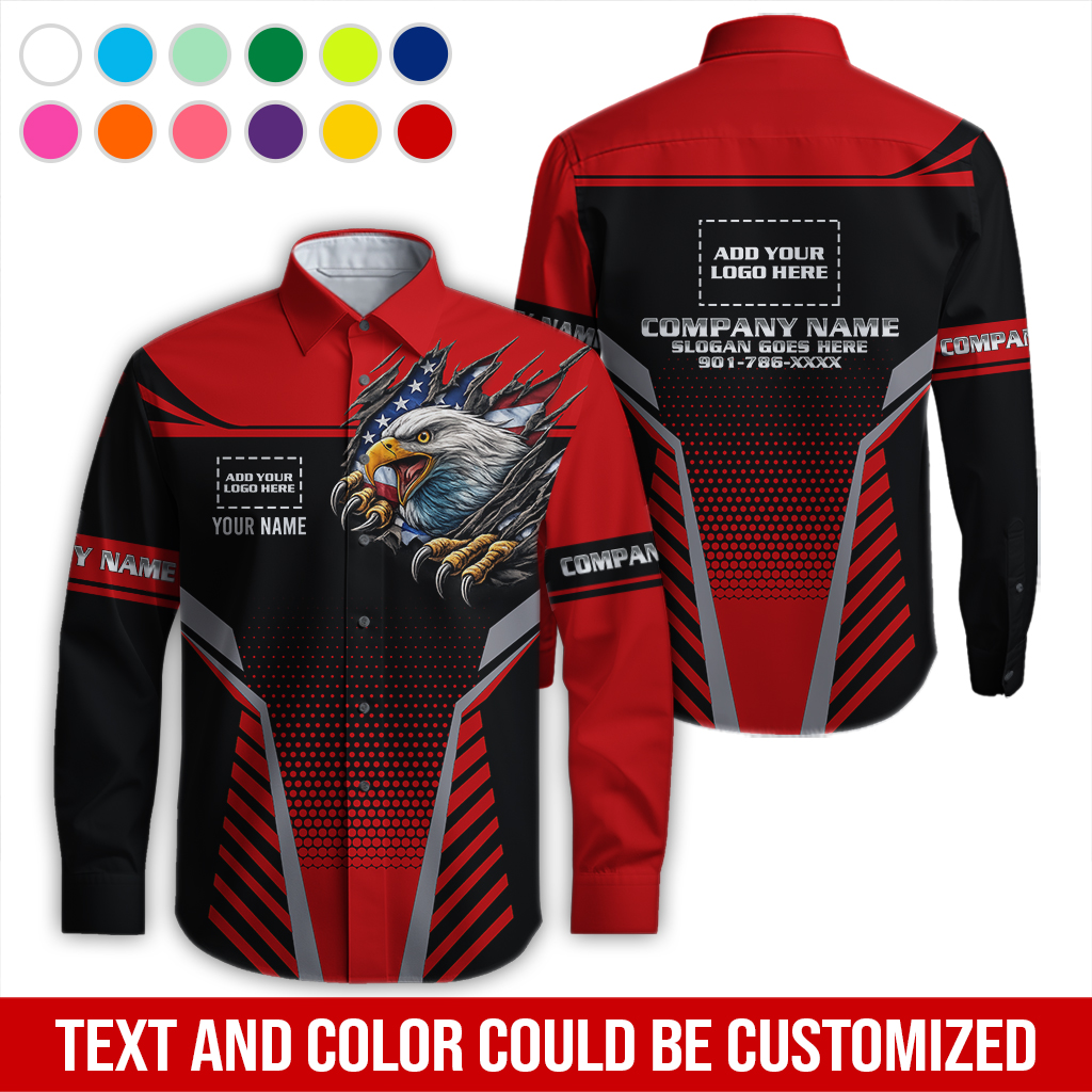 6203408-custom-company-brand-uniform-shirt-personalized-name-logo-colors-da116-20.jpg Custom Company Brand Uniform Shirt – Custom Name, - photo 20