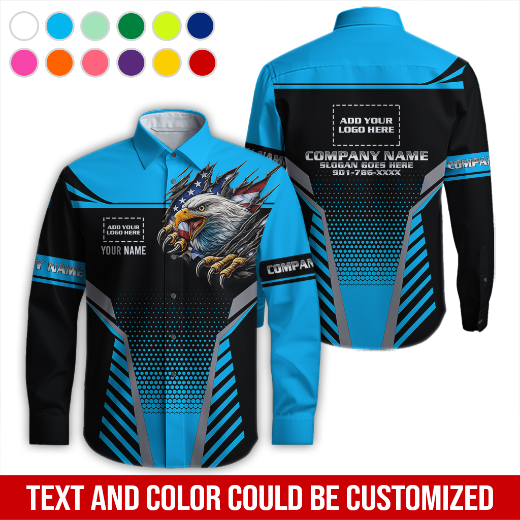 6203408-custom-company-brand-uniform-shirt-personalized-name-logo-colors-da116-59.jpg Custom Company Brand Uniform Shirt – Custom Name, - photo 59