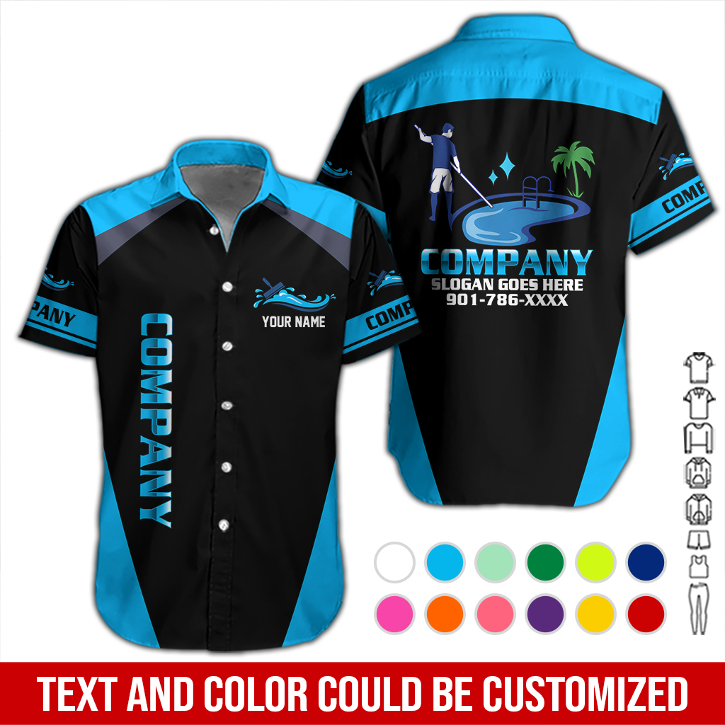 Custom Pool Cleaning Service 3D Hoodie - photo 55