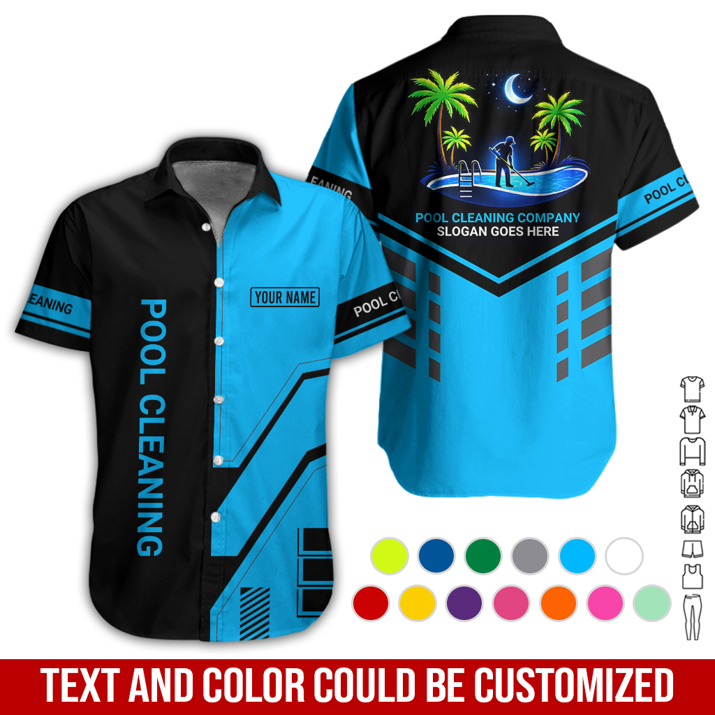 Custom Pool Cleaning Service 3D Hoodie - photo 39