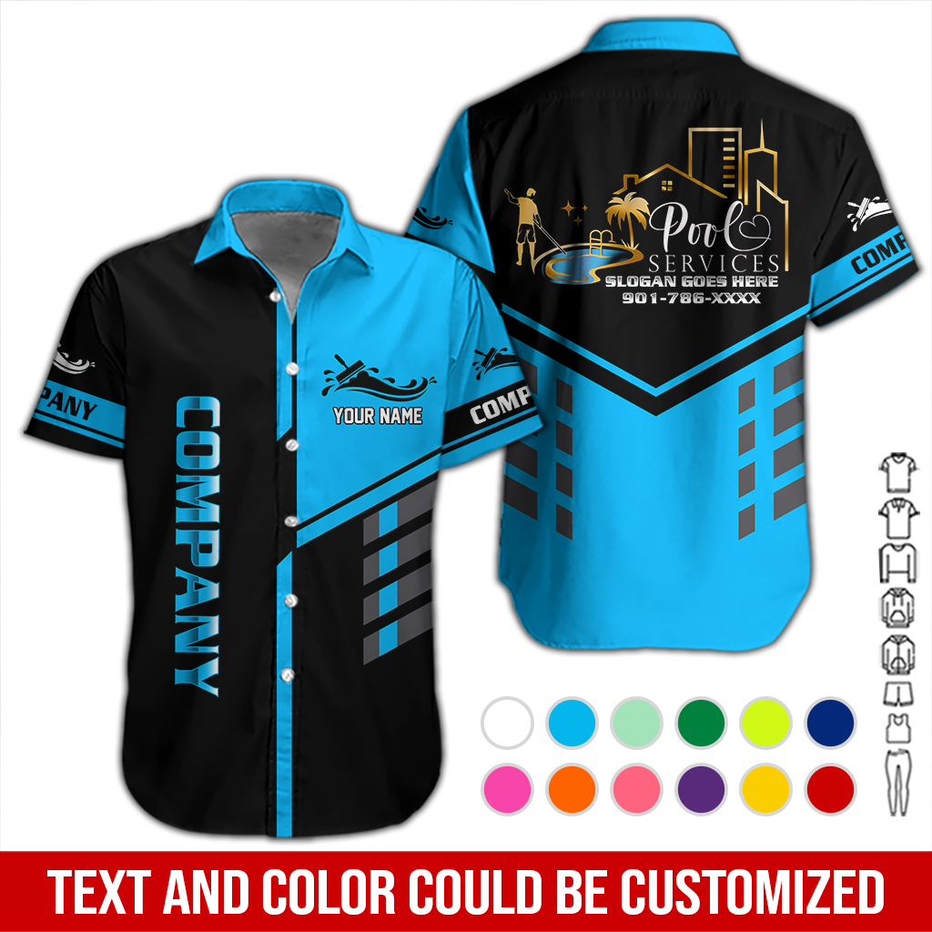 Custom Pool Cleaning Service 3D Hoodie - photo 55