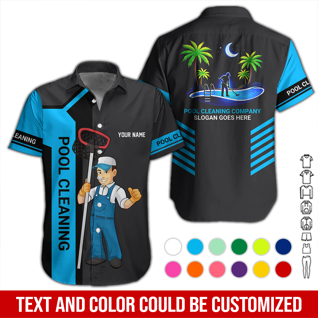 Custom Pool Cleaning Service 3D Hoodie - photo 55