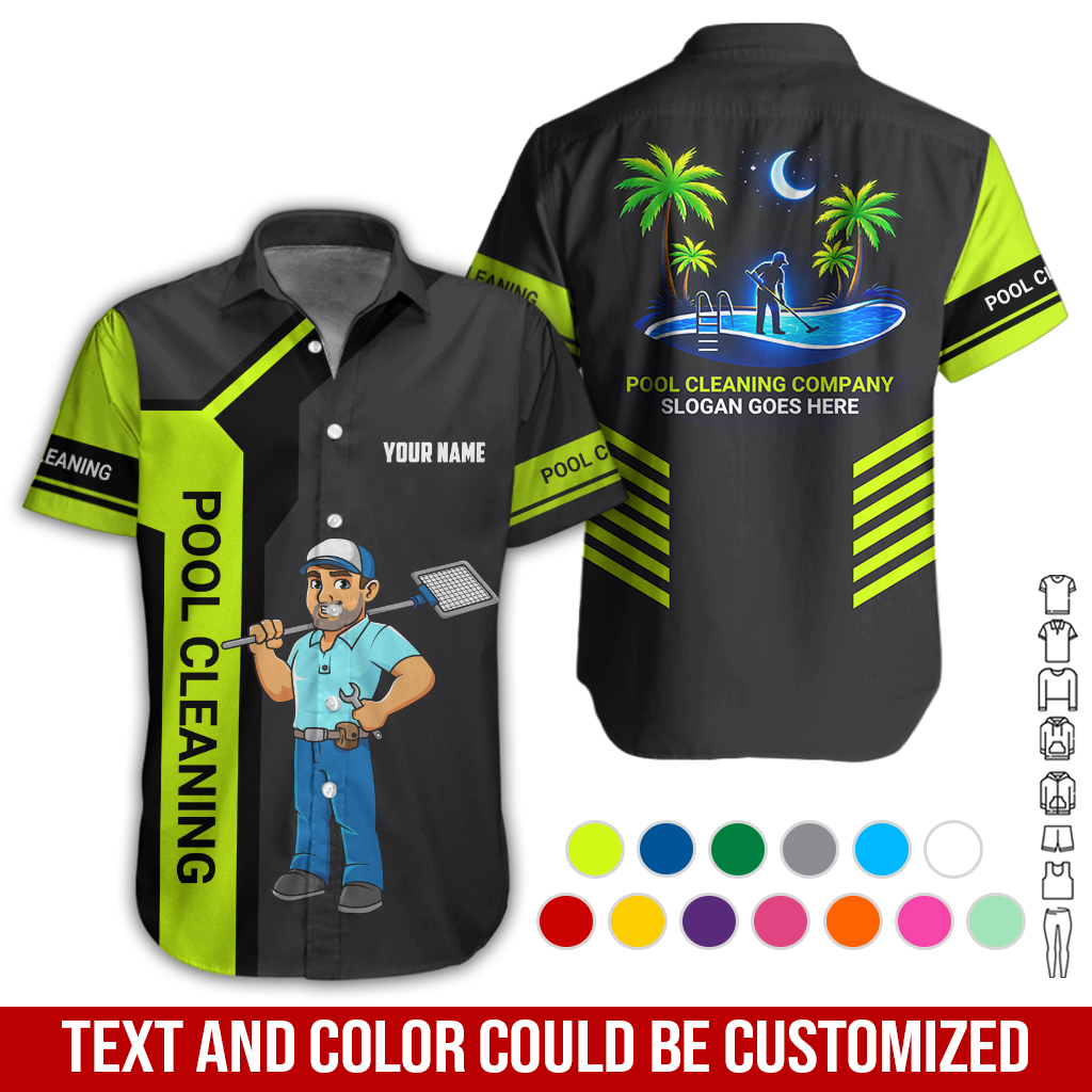 Custom Pool Cleaning Service 3D Hoodie - photo 3