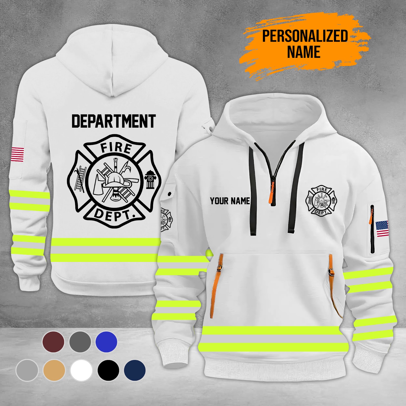 6228113-personalized-name-love-firefighter-3d-quarter-zip-hoodie-gl286-8.jpg Custom Love Firefighter 3D Quarter Zip Hoodie - photo 8