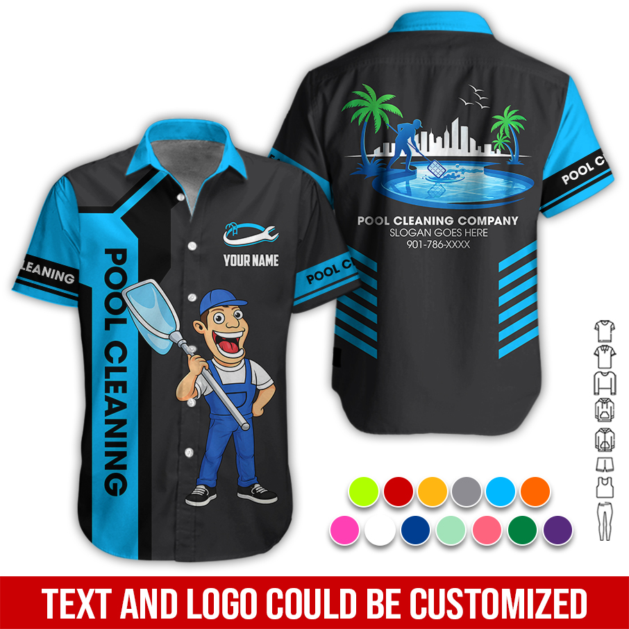 Custom Pool Cleaning Service 3D Hoodie - photo 39