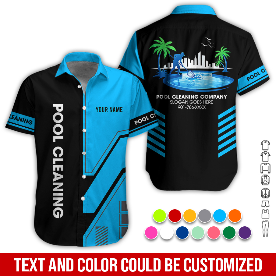 Custom Pool Cleaning Service 3D Hoodie - photo 39