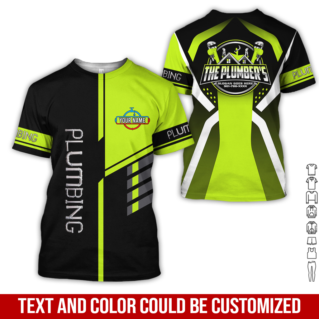 6241858-custom-plumbing-work-shirt-personalized-name-logo-hi-vis-colors-gl297-1.jpg Custom Plumbing Work Shirt – Custom Name, Logo