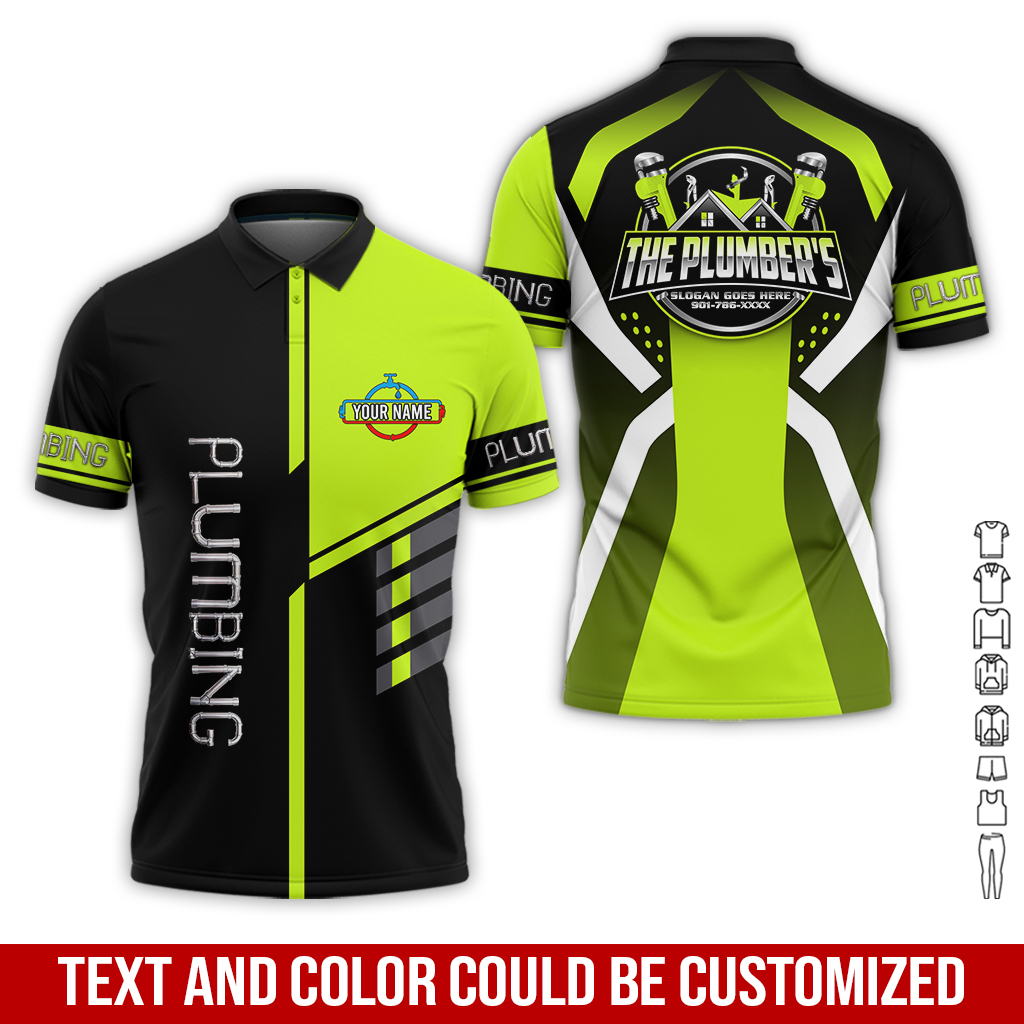6241858-custom-plumbing-work-shirt-personalized-name-logo-hi-vis-colors-gl297-2.jpg Custom Plumbing Work Shirt – Custom Name, Logo - photo 2