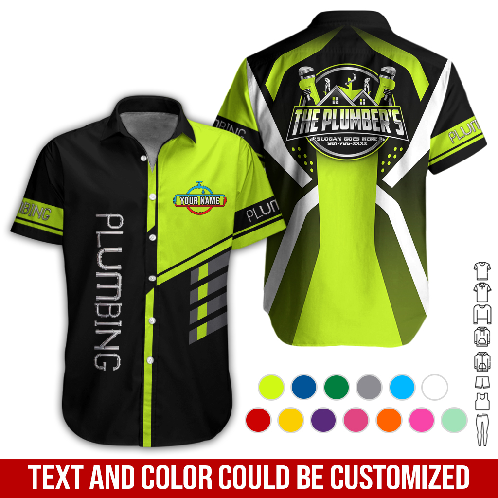 Custom Plumbing Work Shirt – Custom Name, Logo - photo 3