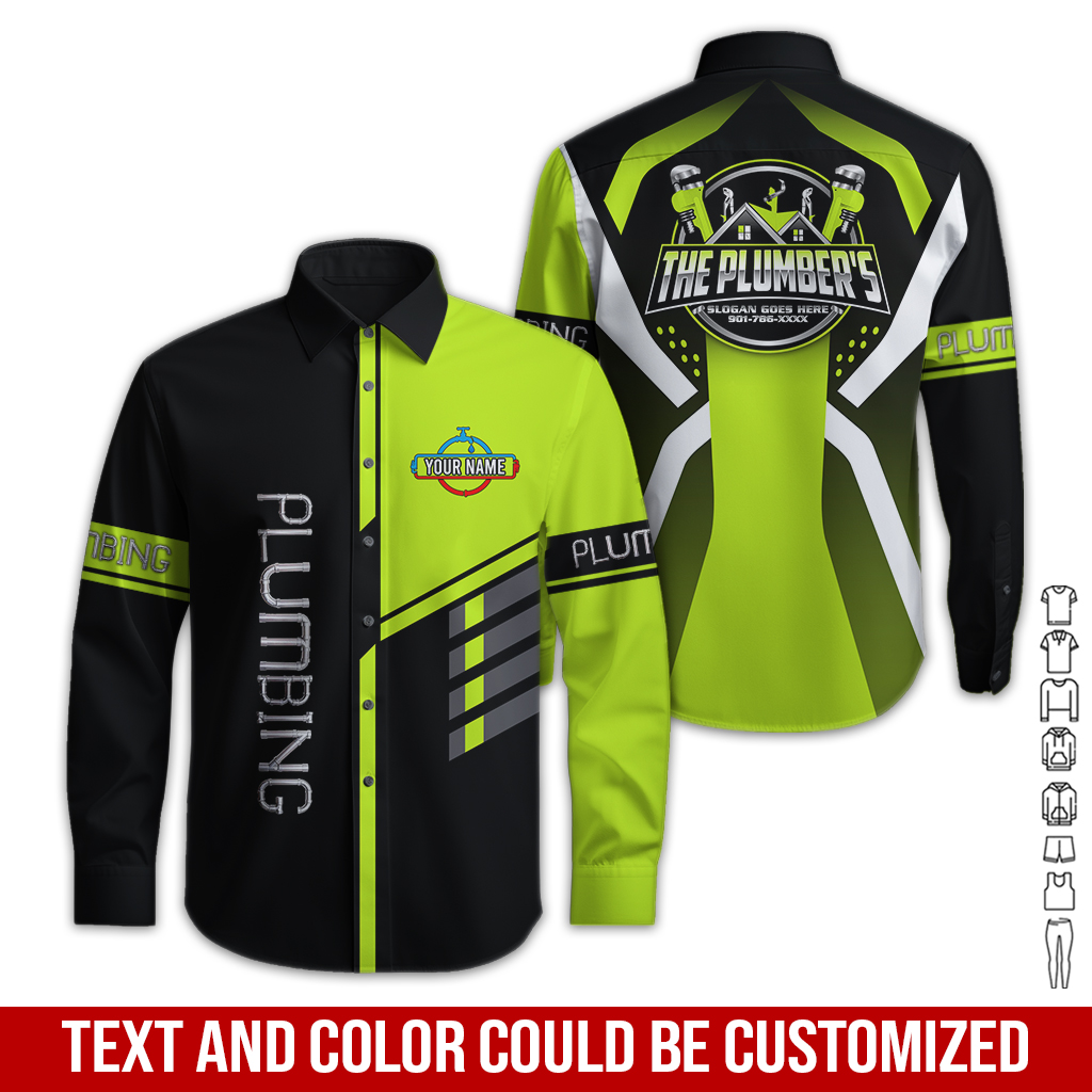 6241858-custom-plumbing-work-shirt-personalized-name-logo-hi-vis-colors-gl297-7.jpg Custom Plumbing Work Shirt – Custom Name, Logo - photo 7