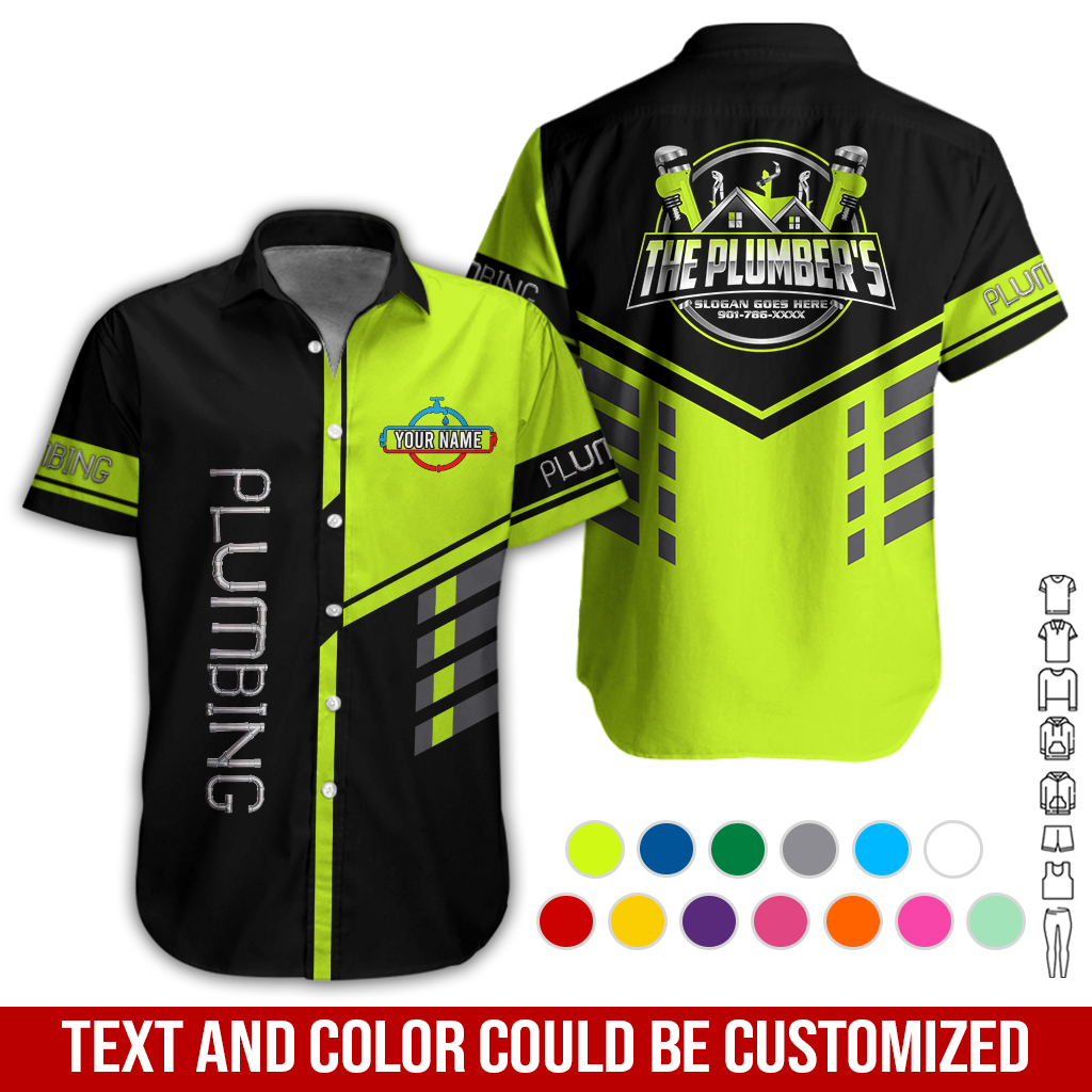 Custom Plumbing Work Shirt – Custom Name, Logo - photo 3