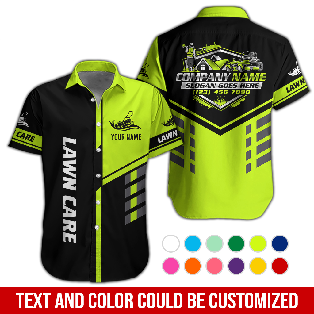 Custom Lawn Care Service Work Shirt — Add Your - photo 3