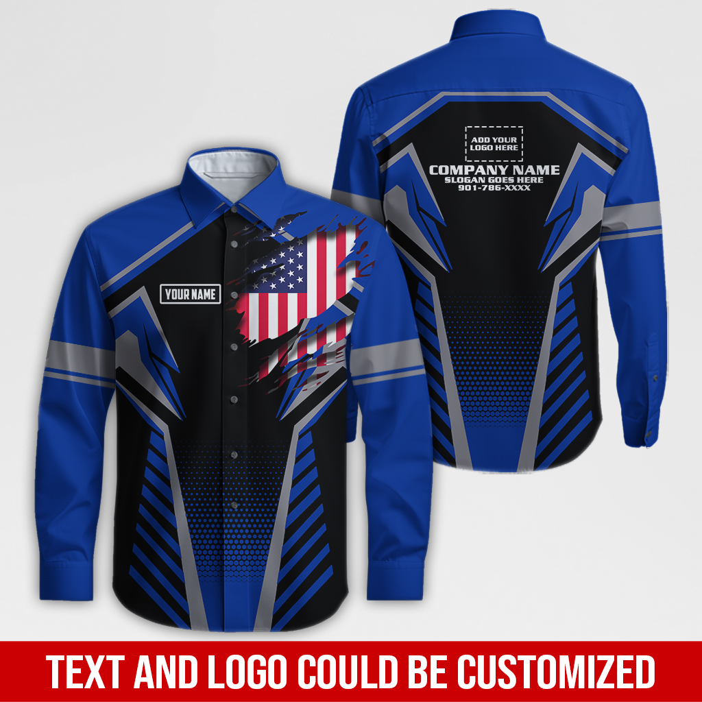 6263046-custom-company-brand-uniform-shirt-personalized-name-logo-colors-da180-111.jpg Custom Company Brand Uniform Shirt – Custom Name, - photo 111