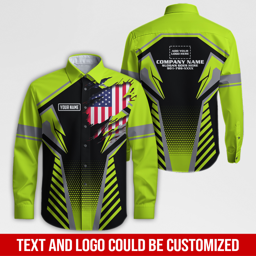 6263046-custom-company-brand-uniform-shirt-personalized-name-logo-colors-da180-7.jpg Custom Company Brand Uniform Shirt – Custom Name, - photo 7