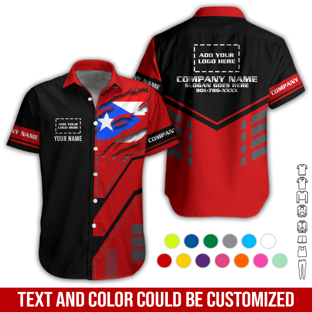 Custom Puerto Rico Flag Company Uniform Shirt – - photo 12
