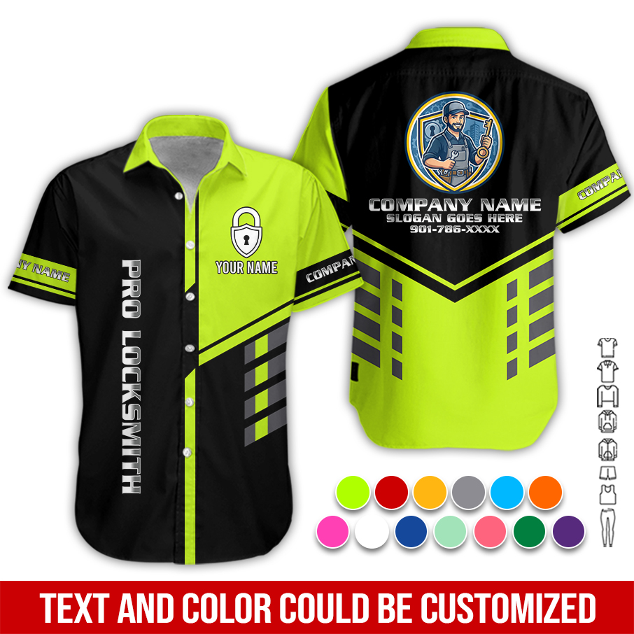 Custom LockSmith Work Shirt Custom Lock & Key - photo 3