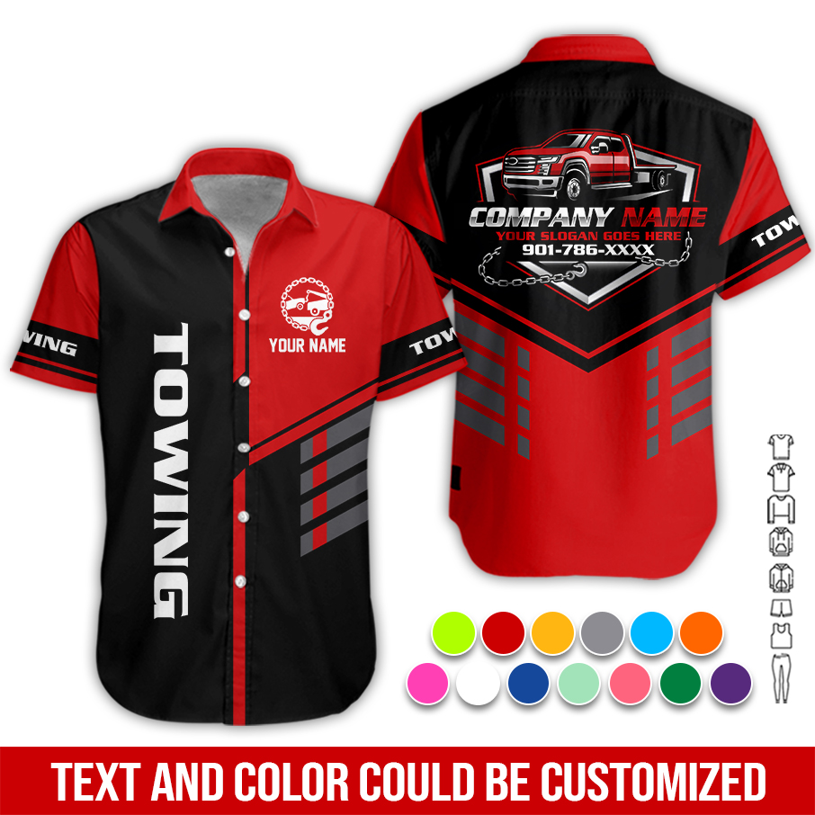 Personalized Name Love Tow Truck 3D All Over Printed Clothes PC653 - photo 12