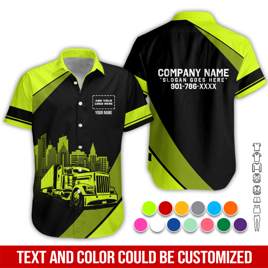 Personalized Name And Color Semi Truck Uniform All Over Printed Clothes PC659 - photo 3