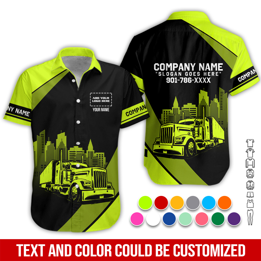 Personalized Name And Color Semi Truck Uniform All Over Printed Clothes PC660 - photo 3