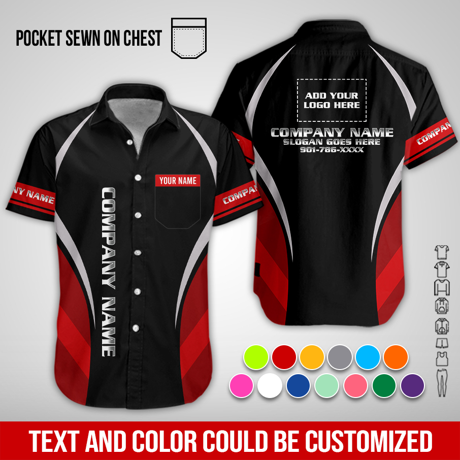 Pocket - Custom Company Brand Uniform Shirt – Personalized Name, Logo & Colors PC686