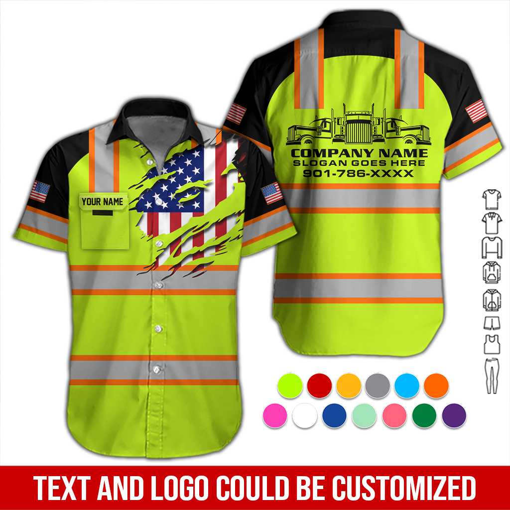 Pocket – Personalized Name Trucking Workwear Style All Over Printed Clothes DA266