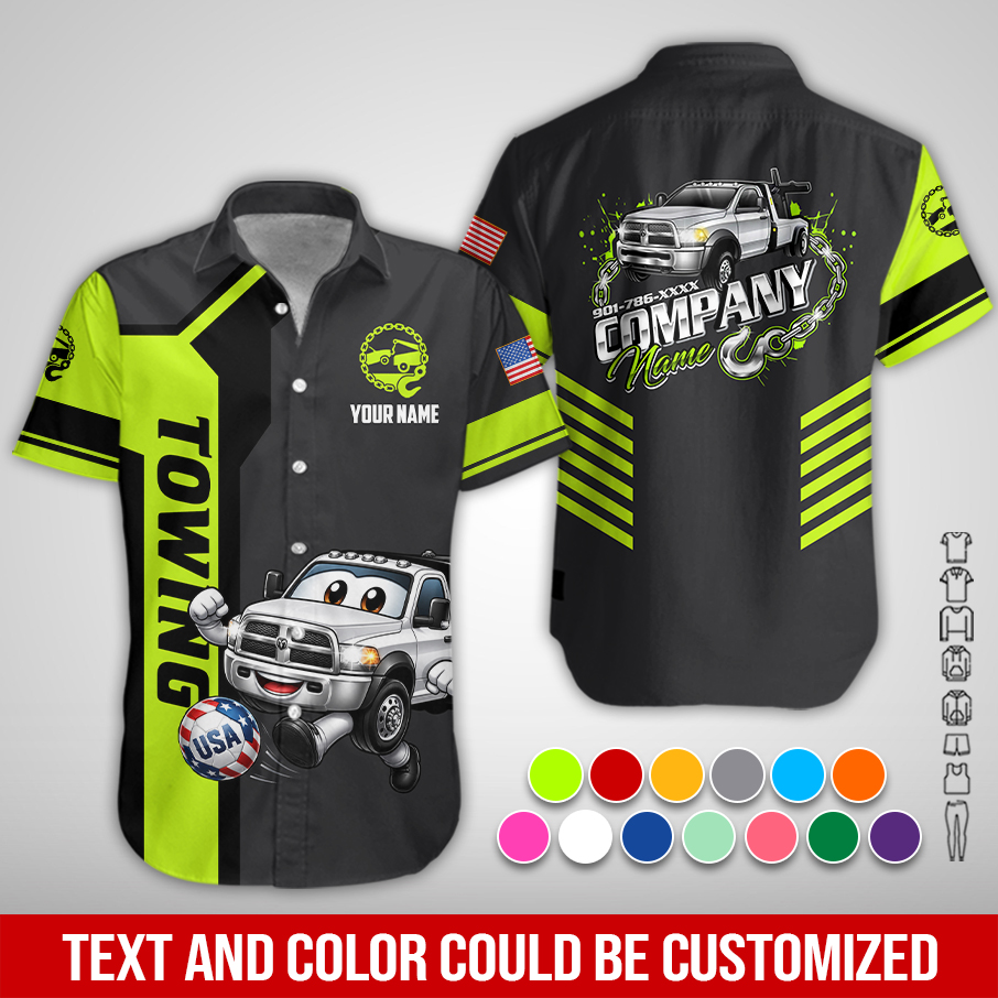 Custom Tow Truck Shirts For Soccer Season – Personalized Company Name & Colors ZM714