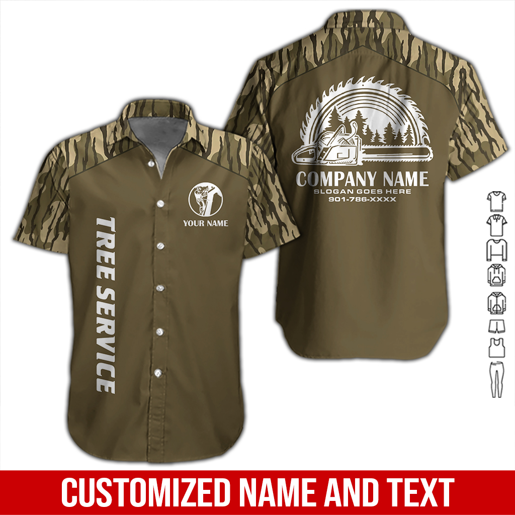 Personalized Name Arborist Tree 3D All Over Printed Clothes Camo DA277