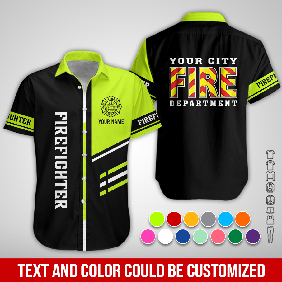 Personalized Name Firefighter 3D All Over Printed Clothes PC707
