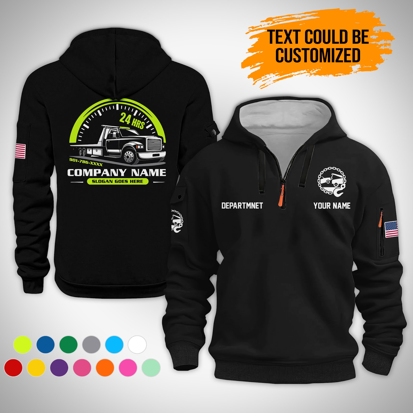 Personalized Name Towing And Recovery 3D All Over Printed Clothes GL434