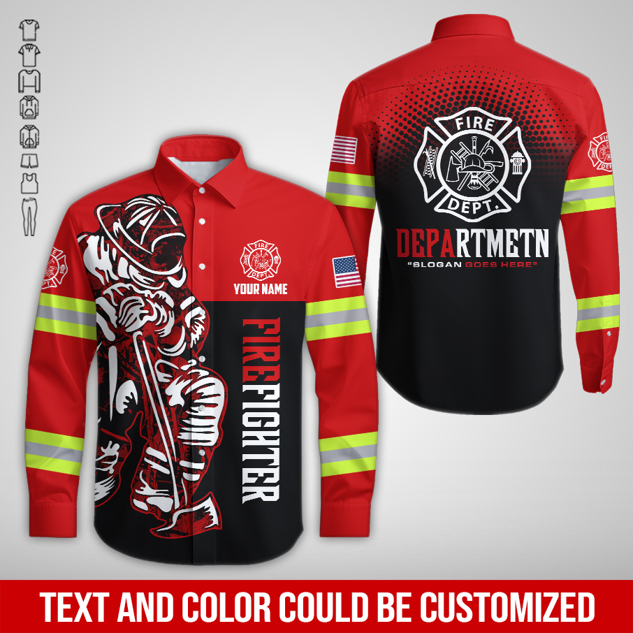 Personalized Fire Dept Hoodie – Patriotic Firefighter 3D Printed Apparel for Independence Day PC713