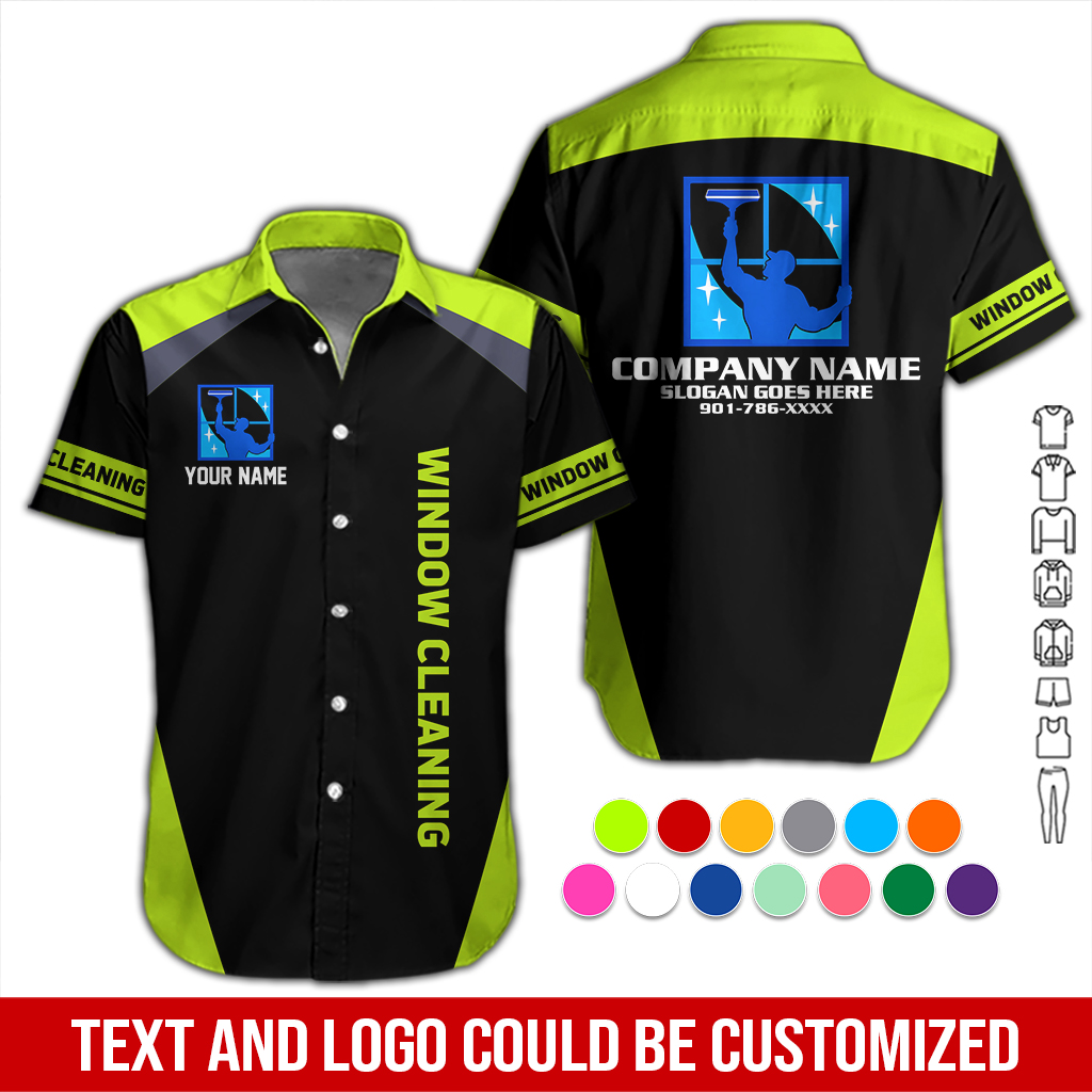Personalized Name Window Cleaning Service 3D All Over Printed Clothes DA287