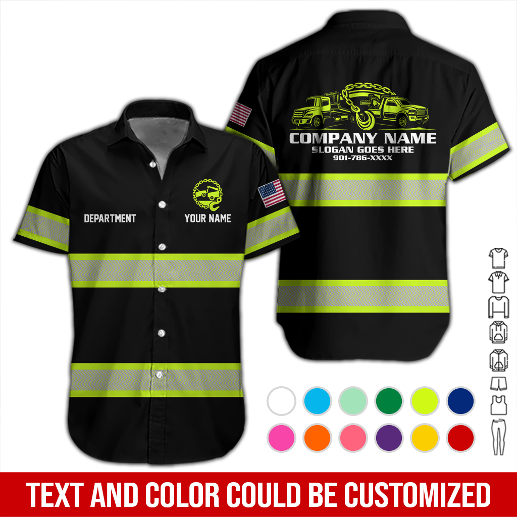 Personalized Name Tow Truck 3D All Over Printed Clothes DA289