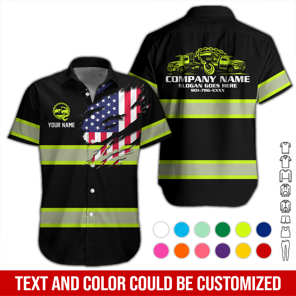 Personalized Name Tow Truck 3D All Over Printed Clothes  DA290