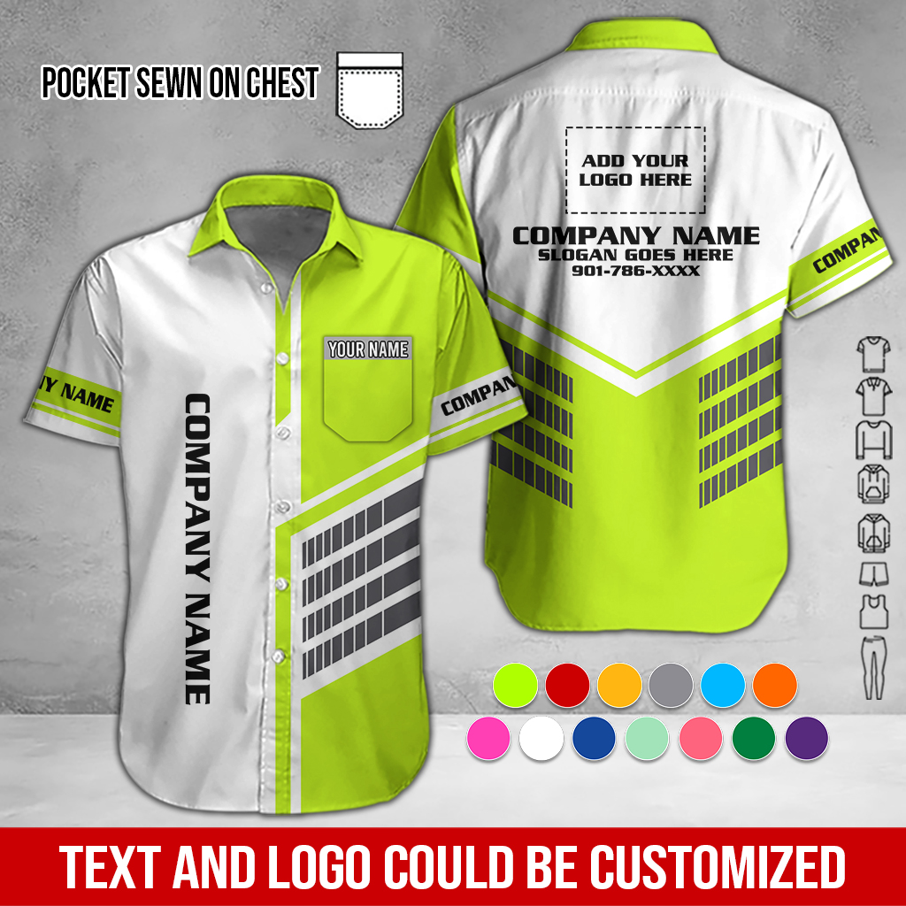 Pocket-Personalized Work Shirt for Mechanics, Electricians & HVAC  DA296